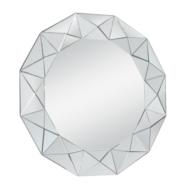 Silver Glam Wood Wall Mirror, , alternate image number null