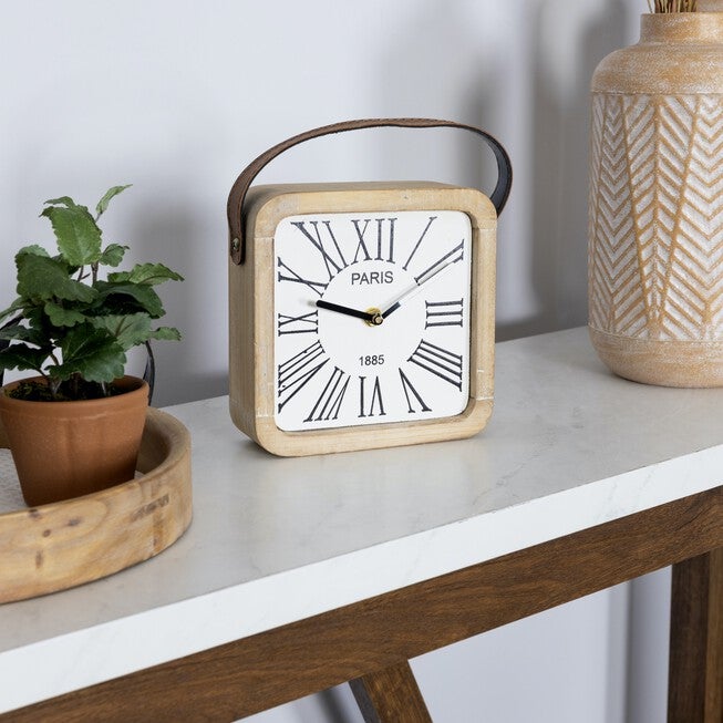 Farmhouse 9.5 inches Dean Table Clock, , alternate image number null