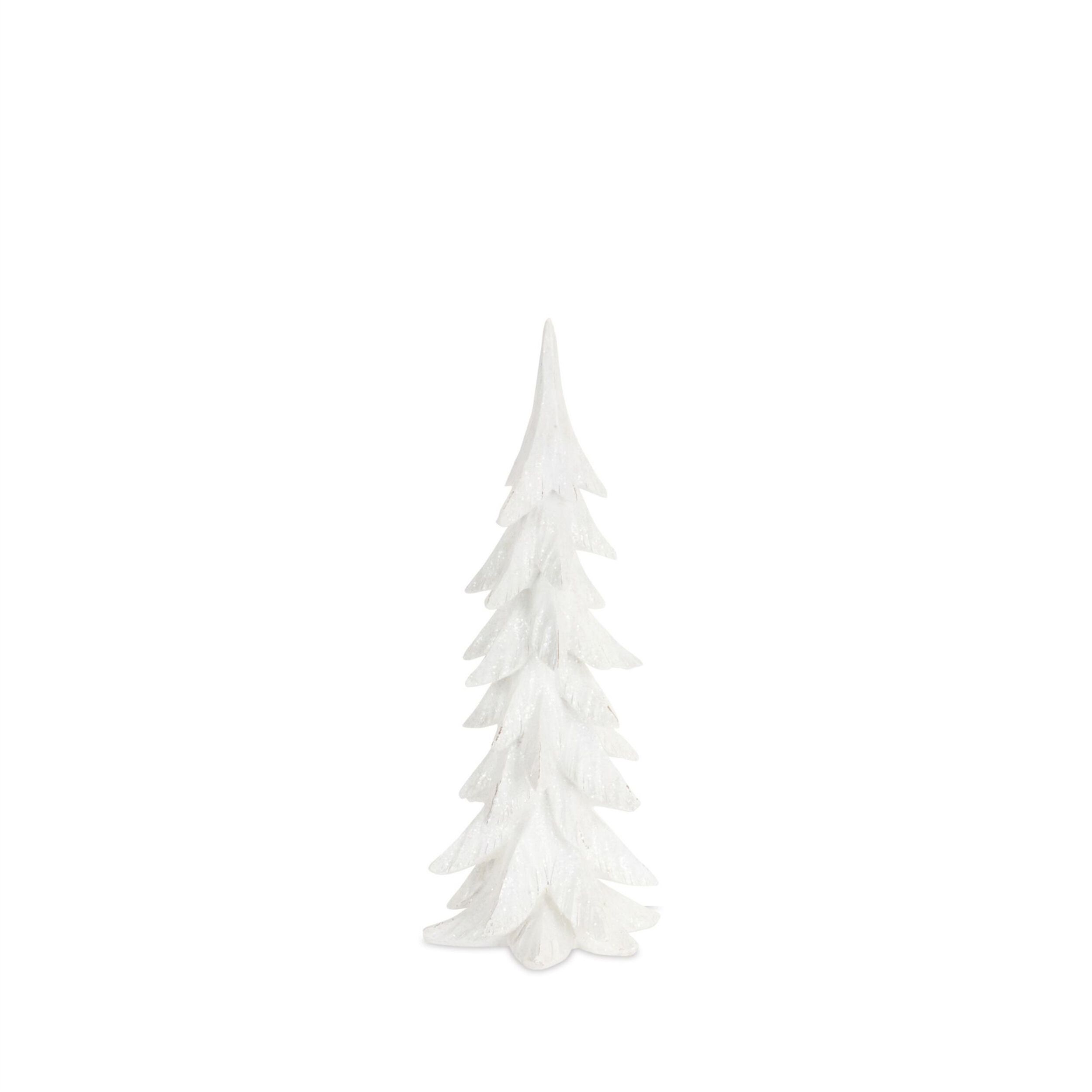 White Shimmer Tabletop Holiday Tree (Set of 3), WHITE, alternate image number 4