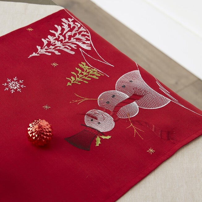 Embroidered Snowman Table Runner, , alternate image number 3