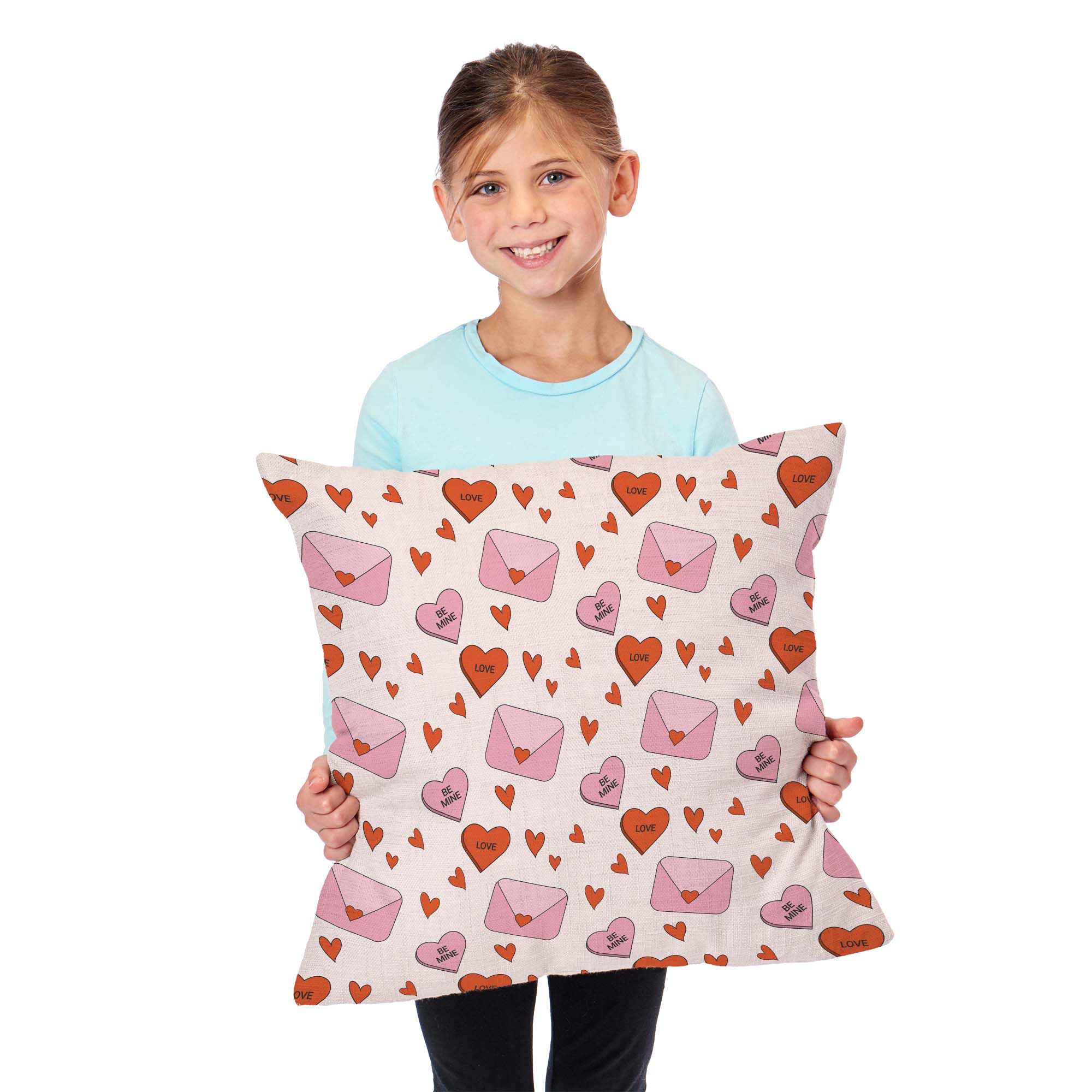 Valentine's Day Send My Love Throw Pillow 18X18 Inches, SEND MY LOVE, alternate image number 2