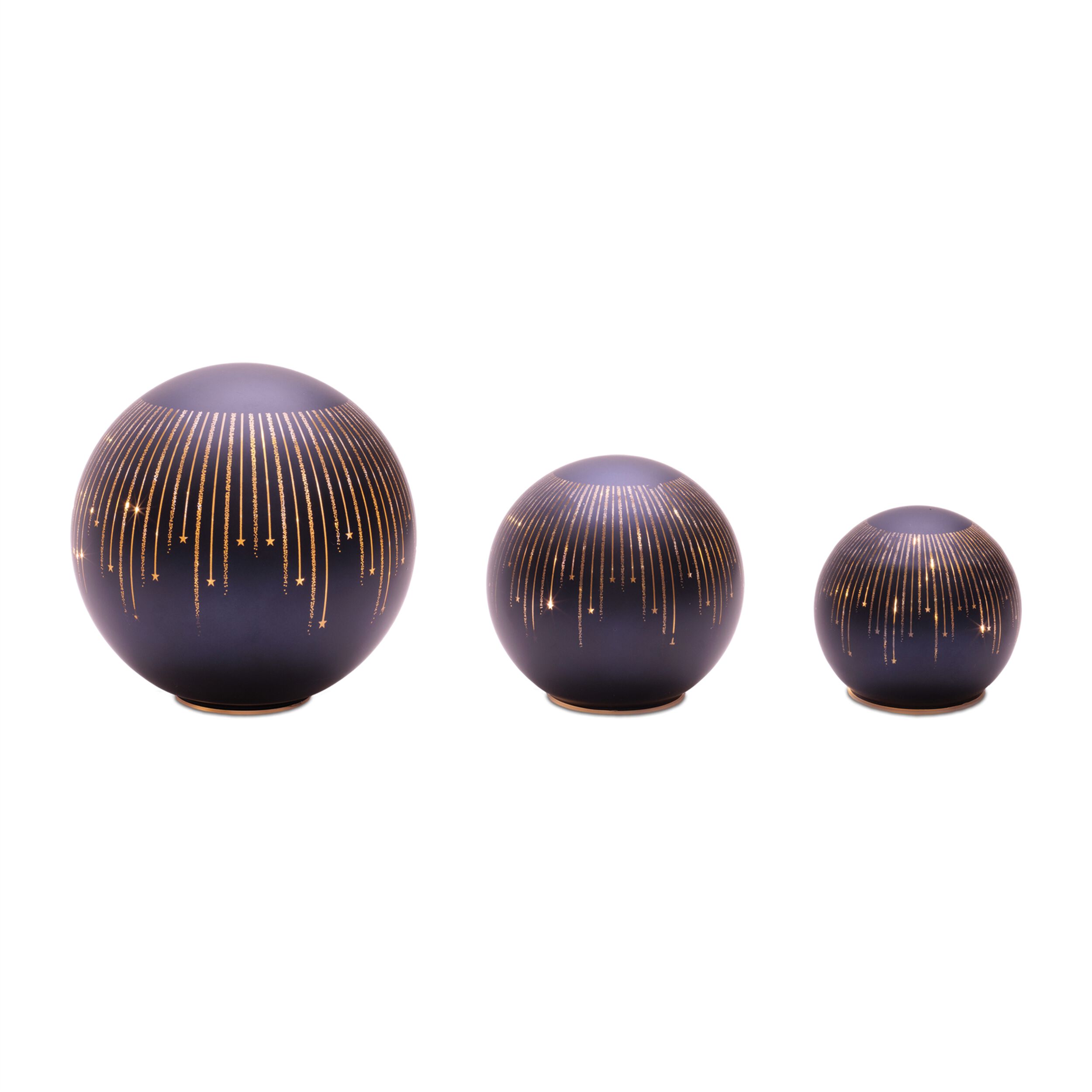 LED Frosted Star Globe (Set of 2), BLUE, hi-res image number 0