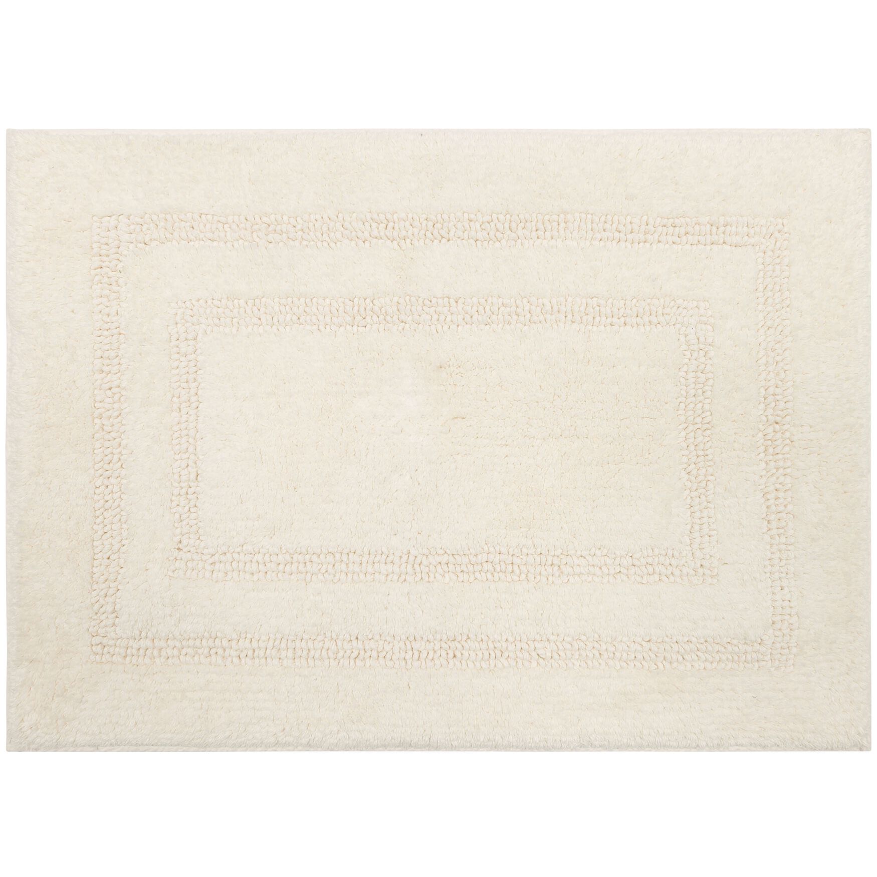 Cotton Reversible Bath Rug, NATURAL, hi-res image number 0