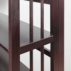 3-Shelf Folding Stackable Bookcase 27.5" Wide-Espresso, , alternate image number null