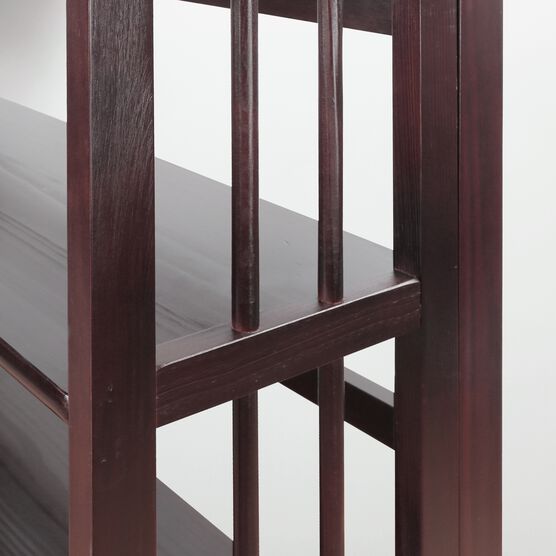 3-Shelf Folding Stackable Bookcase 27.5" Wide-Espresso, , alternate image number null