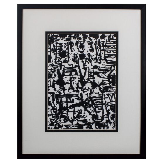 Graphic Mod Abstract I Framed Wall Décor, BLACK WHITE, hi-res image number null
