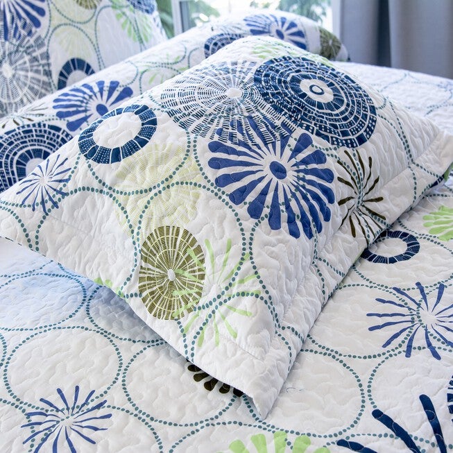 Rachel Oversized Geometric Floral Quilt Set, , alternate image number 3
