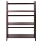 3-Shelf Folding Stackable Bookcase 27.5" Wide-Espresso, ESPRESSO, hi-res image number null