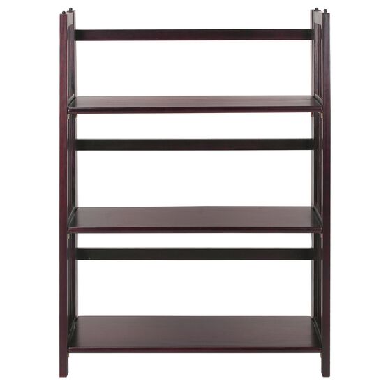 3-Shelf Folding Stackable Bookcase 27.5" Wide-Espresso, ESPRESSO, hi-res image number null