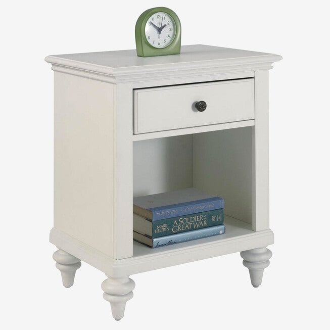 Bermuda Night Stand Brushed White Finish, WHITE, hi-res image number null