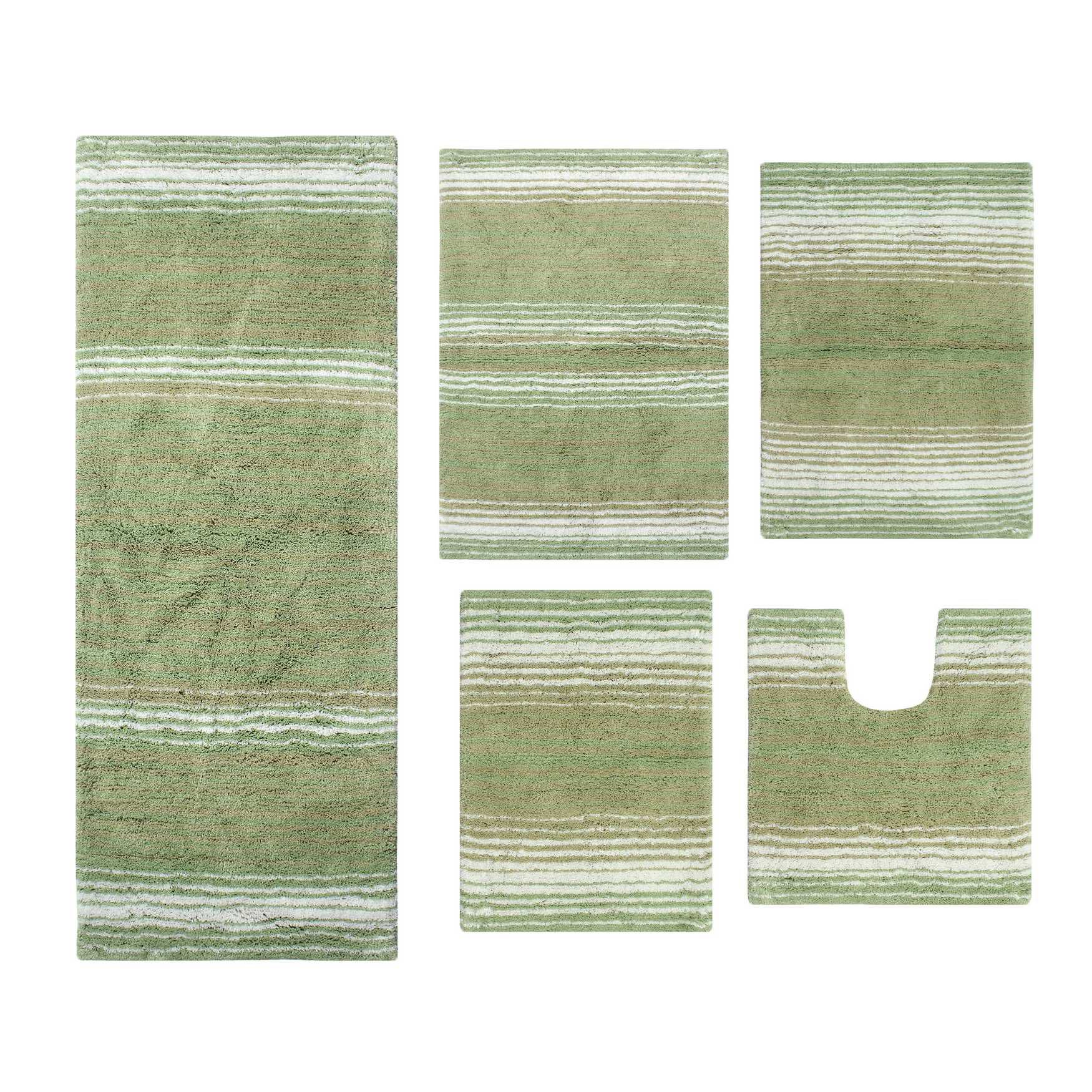 Gradiation 5 Piece Set Bath Rug Collection, SAGE, hi-res image number 0