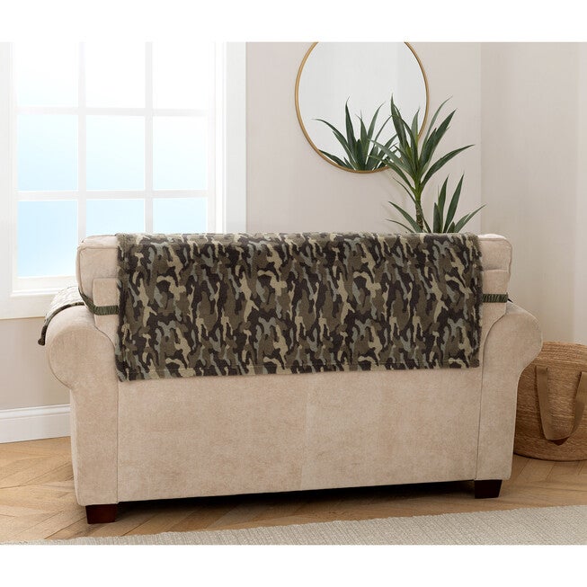 Camo Plush Loveseat Furniture Cover, , alternate image number null