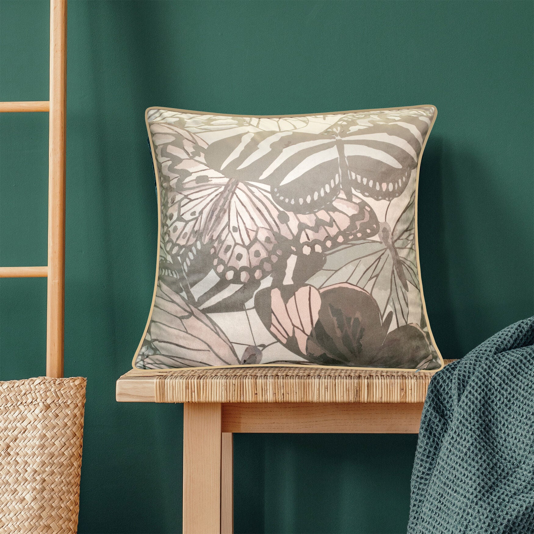 Velvet Bold Butterfly Decorative Pillow Dec Pillow, , alternate image number 6