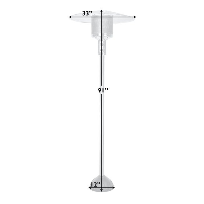 Stainless Steel Natural Gas Patio Heater, , alternate image number 6