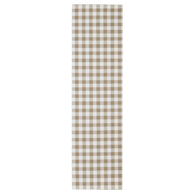 Buffalo Check Table Runner - 13-in x 36-in, TAUPE, hi-res image number null