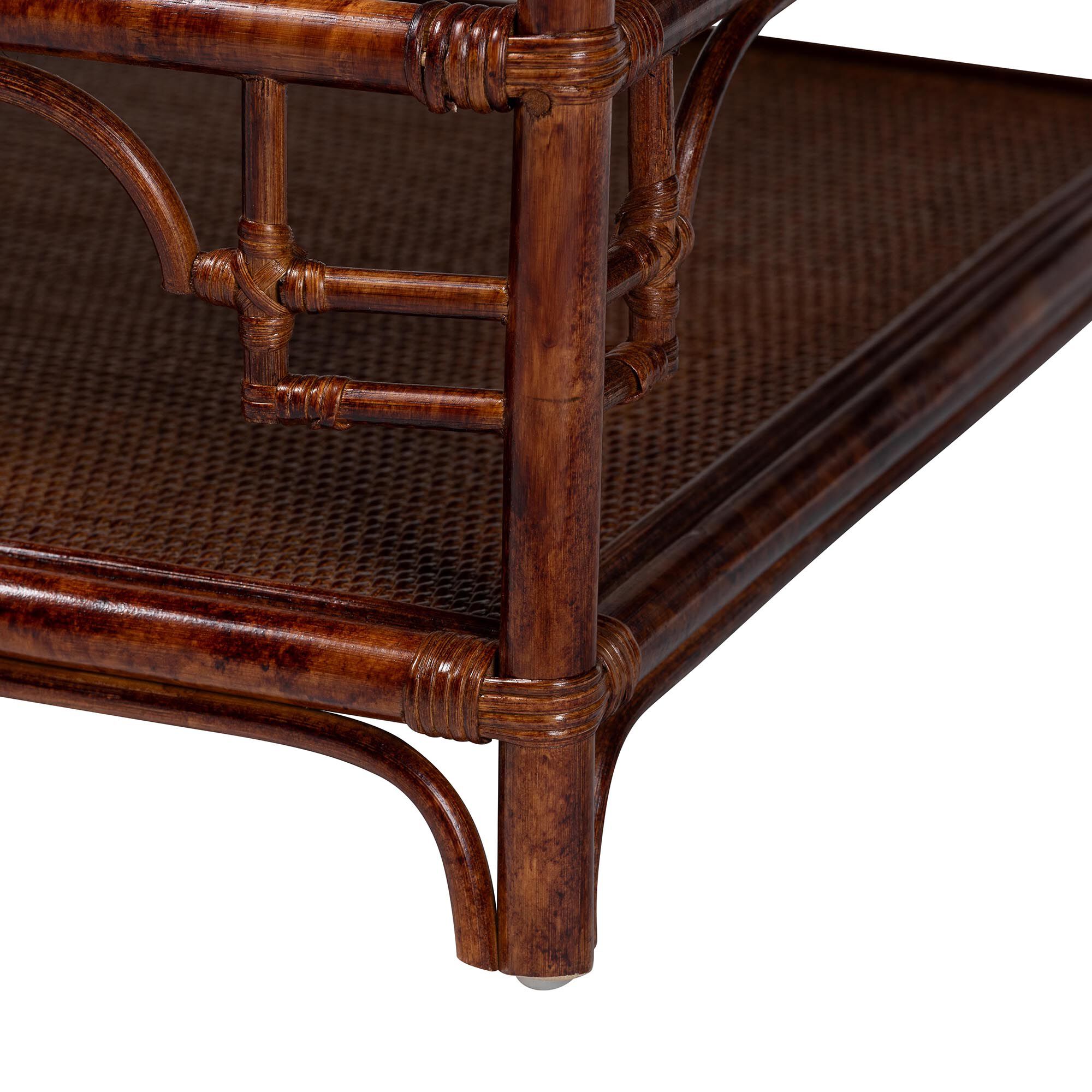 Sebalio Tortoise Natural Rattan Coffee Table, BROWN, alternate image number 5