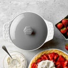 2 Quart Stoneware Round Casserole With Lid, ASH GREY, hi-res image number null