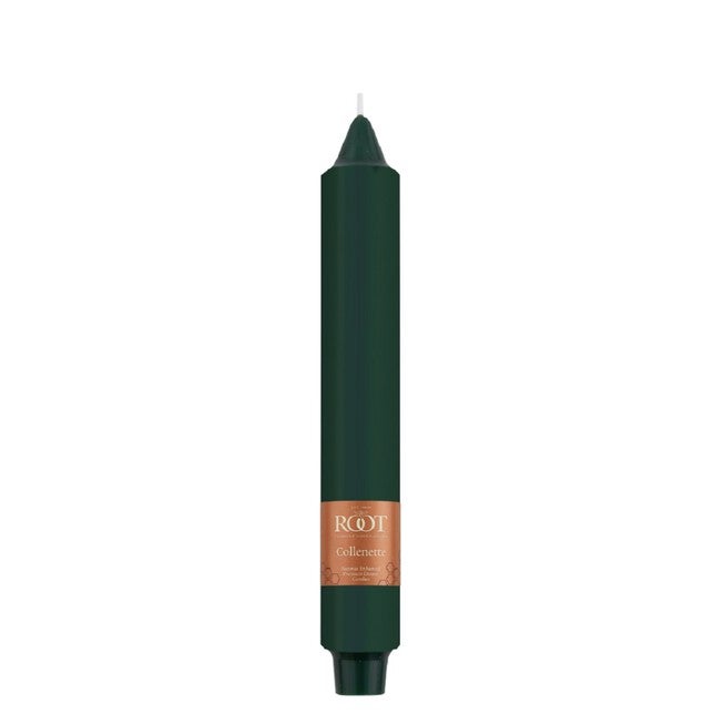 Smooth Collenette 9 inch Dark Green Unscented Taper Candle, Box of 4, , on-hover image number null