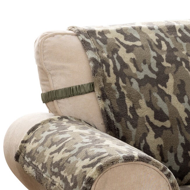 Camo Plush Loveseat Furniture Cover, , alternate image number null