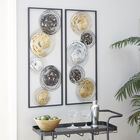 Set Of 2 Black Metal Contemporary Wall Decor, , alternate image number null