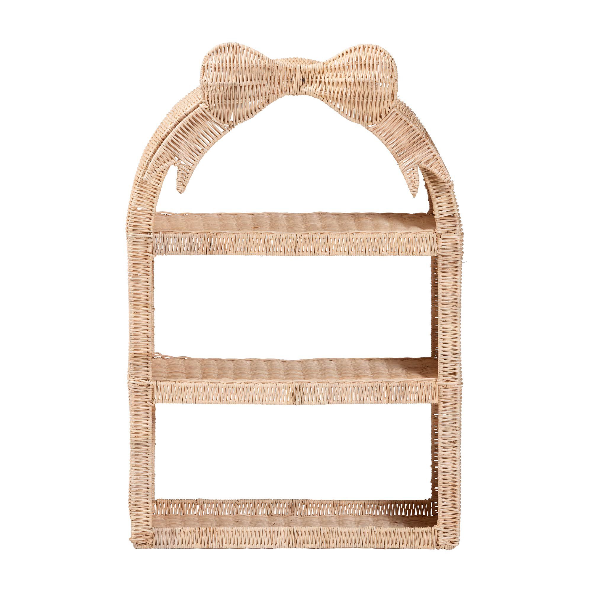 Creusa Natural Rattan Wall Shelf, BROWN, alternate image number 2
