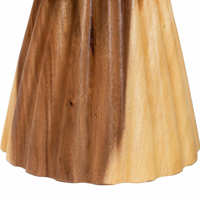 Alara Hand-carved Suar Wood Side Table, NATURAL BROWN, alternate image number null
