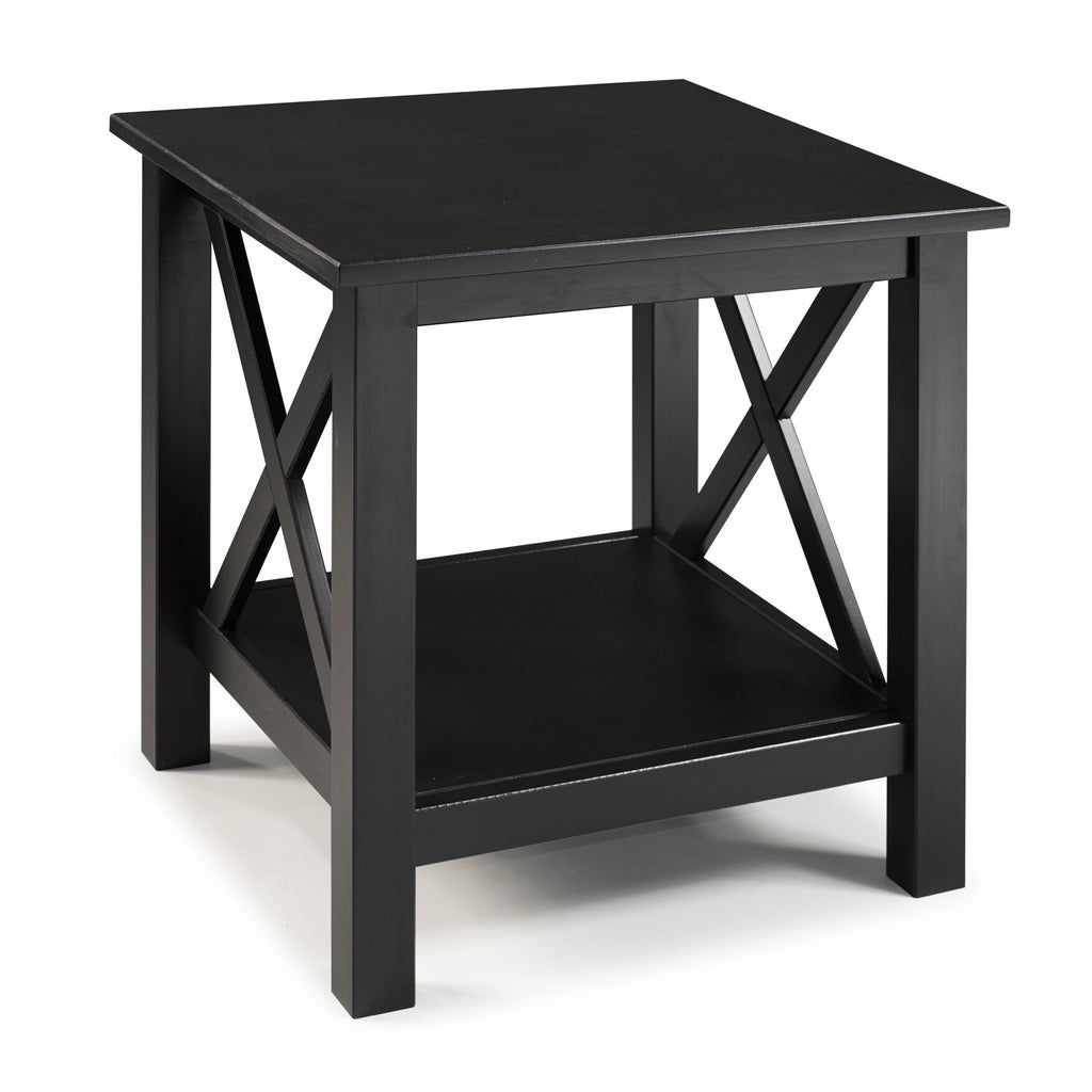 Dawes end table with similar side angle, black finish