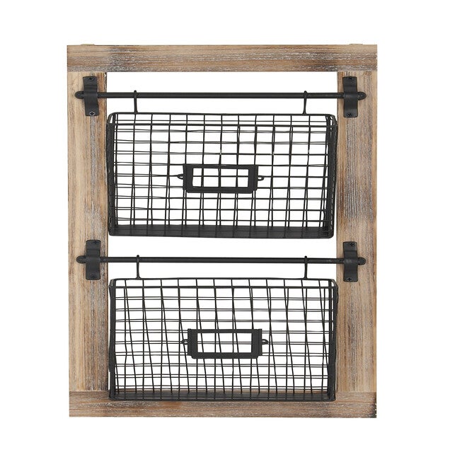 Black Metal Farmhouse Magazine Rack Holder Magazine Rack Holder, , alternate image number null