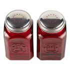 Retro Glass Salt & Pepper Set - Red, , on-hover image number null