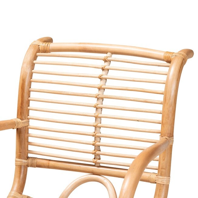 Seminyak Modern Bohemian Natural Rattan Lounge Chair, , alternate image number 4