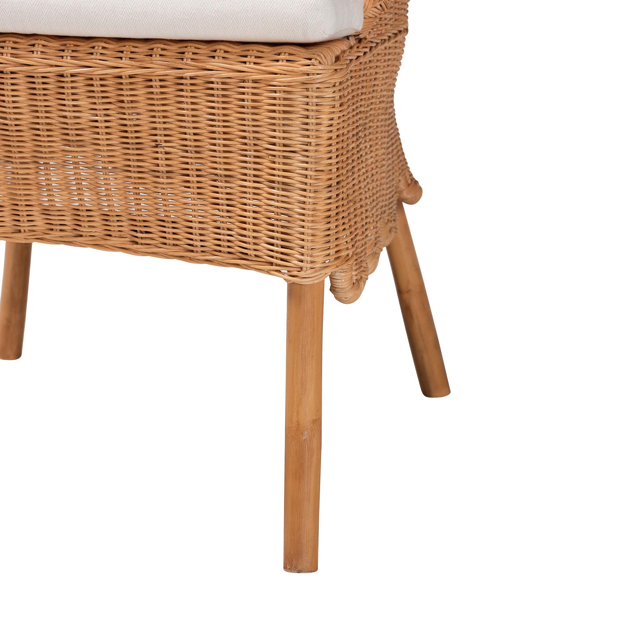 Tamara Bohemian Braided Honey Rattan Dining Chair, HONEY, alternate image number 6