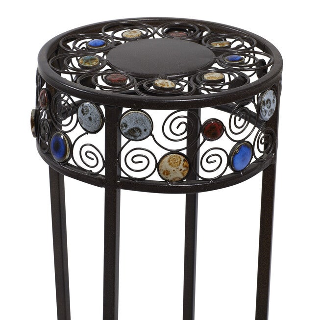 Set Of 3 Black Metal Traditional Plantstand, , alternate image number 7