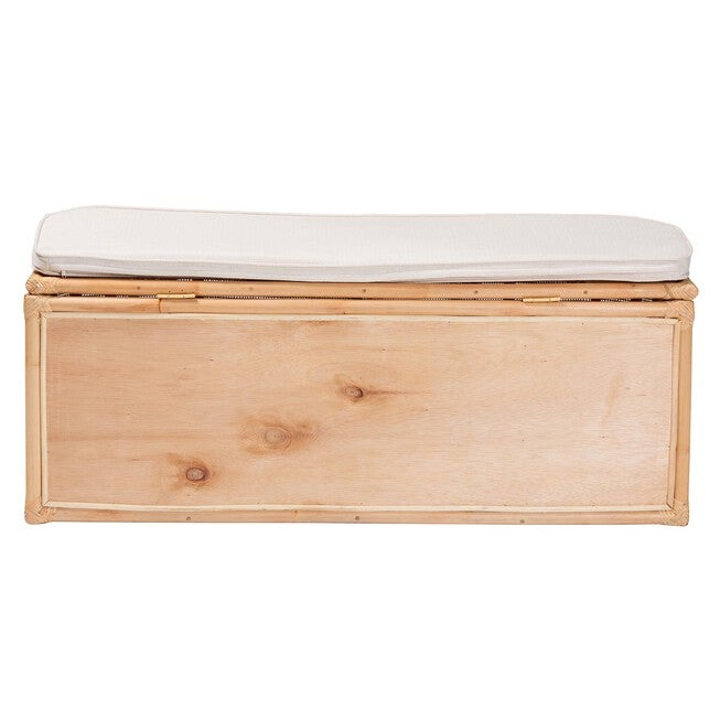 Ishana Bohemian Natural Rattan Storage Bench, , alternate image number null