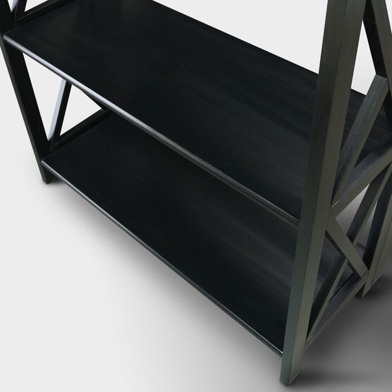 Montego 3-Shelf Folding Bookcase -Black, , alternate image number null