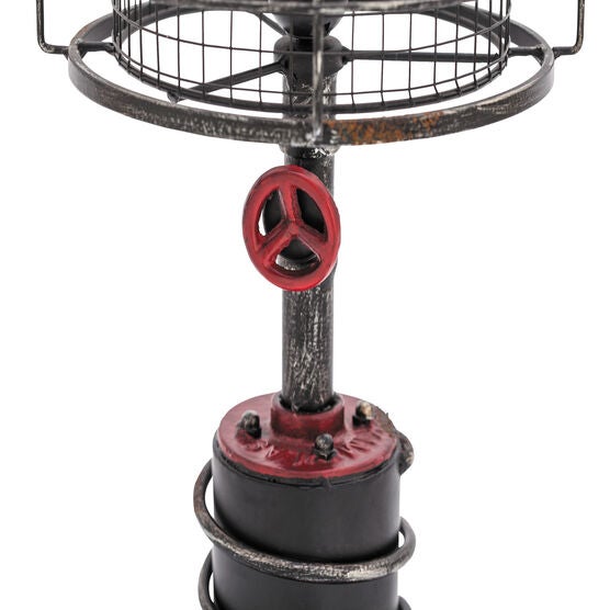 Set Of 2 Red Metal Industrial Accent Lamp, , alternate image number null