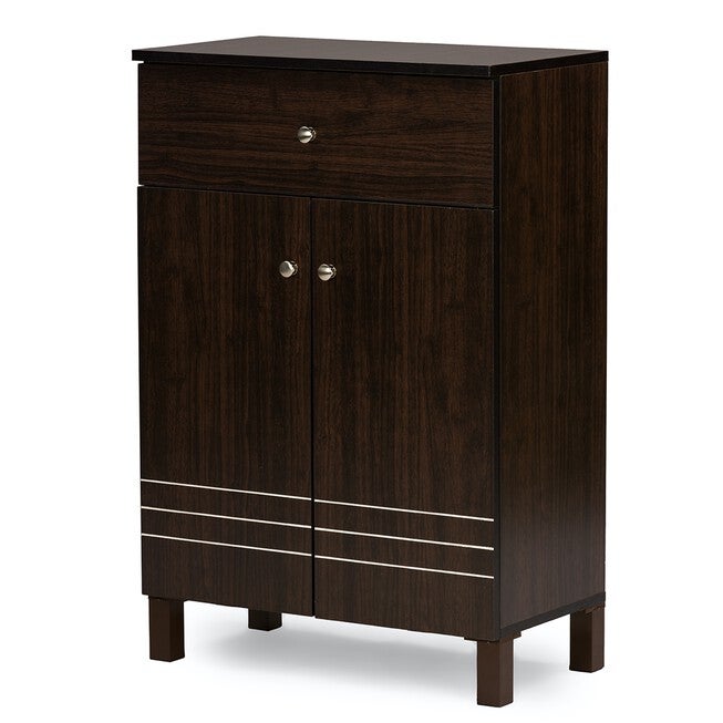 Felda Shoe Cabinet With 2 Doors And Drawer Furniture, , alternate image number null