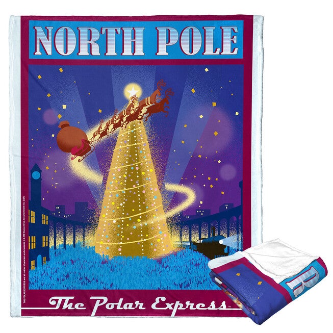 Wb Polar Express The North Pole Silk Touch Throw Blanket, O, hi-res image number null