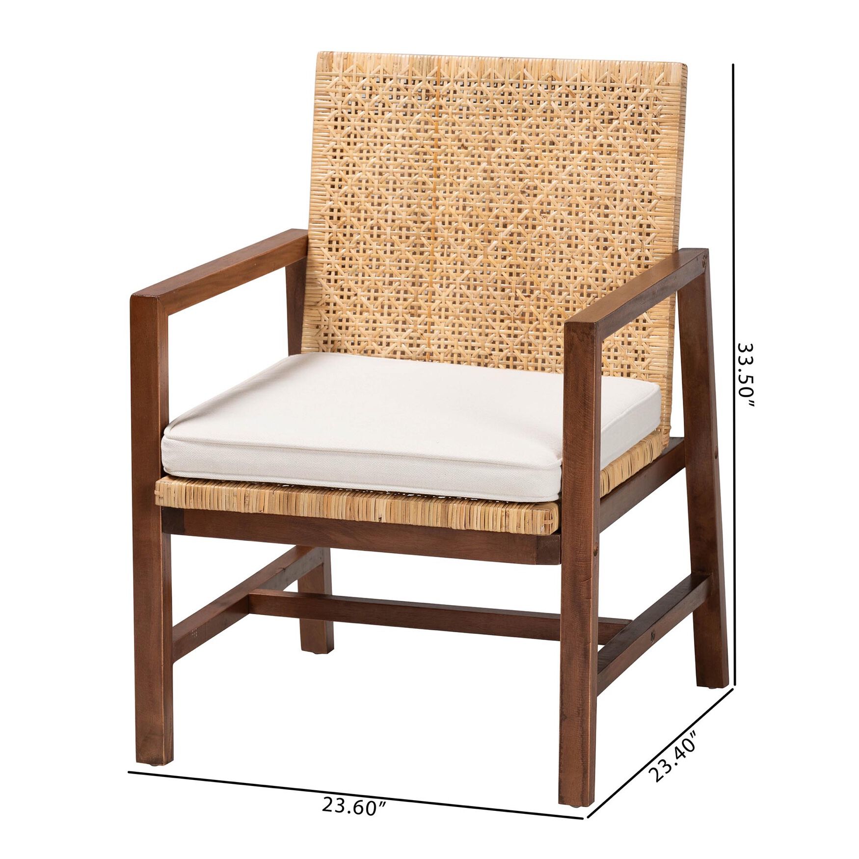 Lovina Bohemian Light Honey Rattan and Acacia Wood Arm Chair, , alternate image number 14