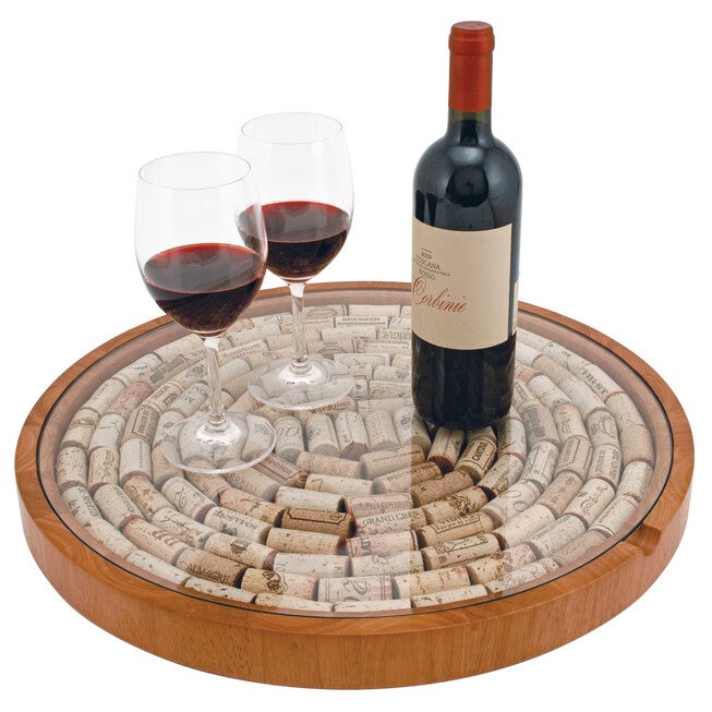 Lazy Susan Cork Display By True, WOOD, hi-res image number null