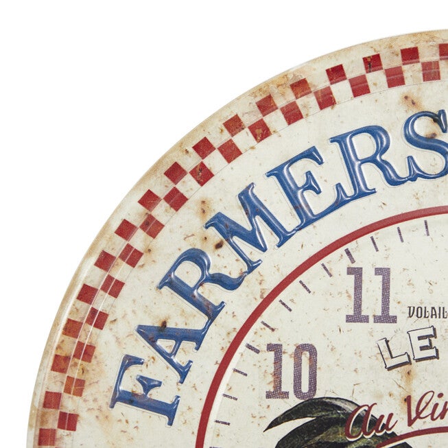 Set Of 2 Black Metal Farmhouse Wall Clock, , alternate image number 4