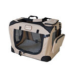 Folding Soft Dog Crate For Dogs And Cats, Pet Travel Carrier, BEIGE, hi-res image number null