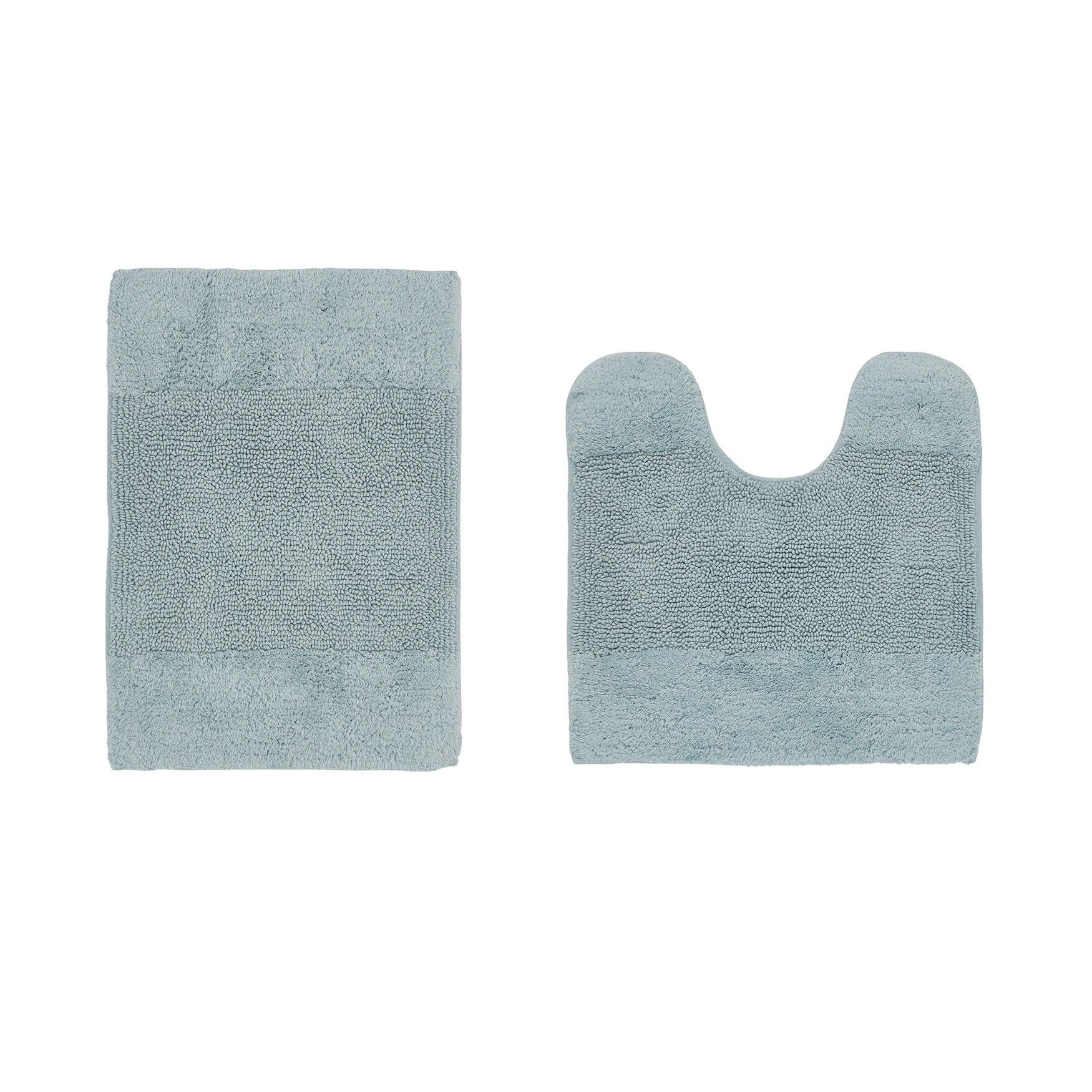 Granada Collection 100% Cotton 2 Piece (17 inches X 24 inches | 20 inches X 20 inches) Bath Rug Set, BLUE, hi-res image number 0