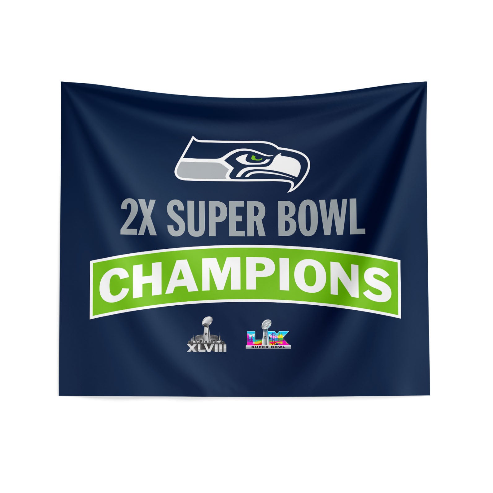 NFL Super Bowl 2026 Wall Hanging 34x40 inches, NAVY, hi-res image number 0