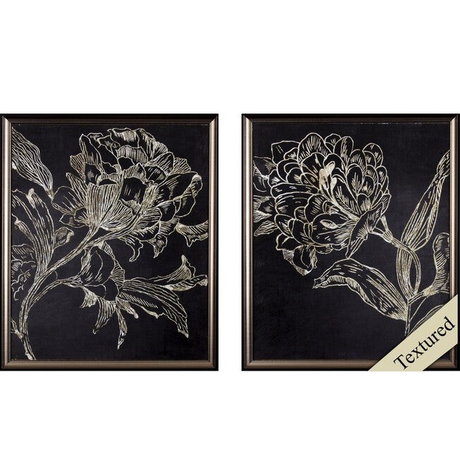 Golden Folklore Framed Wall Décor, Set Of 2, METALLIC, hi-res image number 0