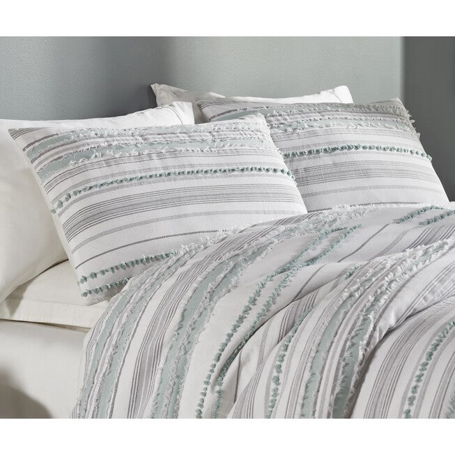 Diana Stripe Collection 100% Cotton Comforter Set, , alternate image number null