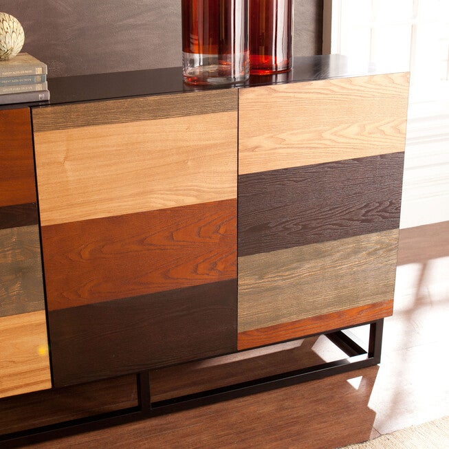 Mixed Tonal Wooden Console Table, , alternate image number null