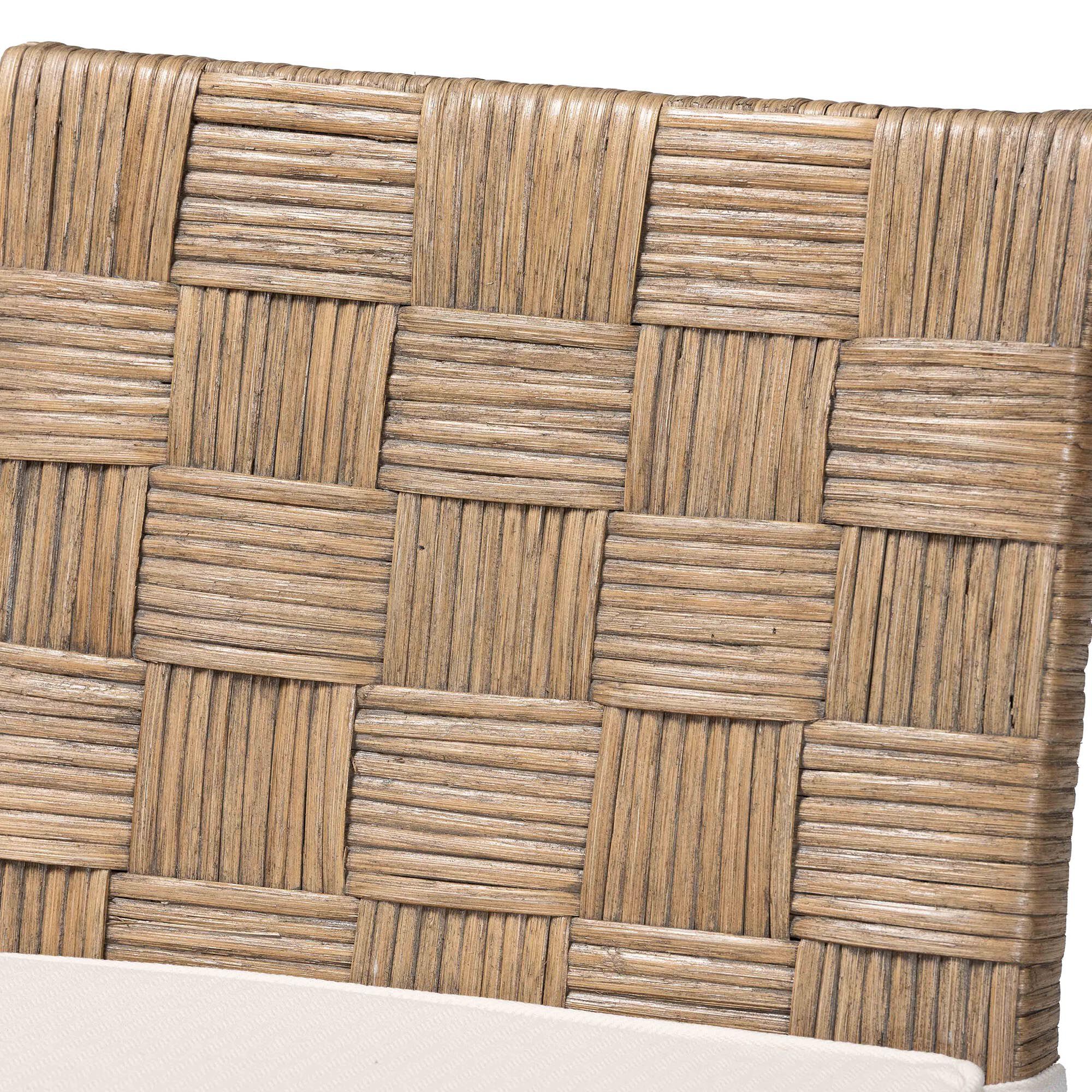 Fatima Natural Rattan Counter Stool with Cushion, GREY, alternate image number 5