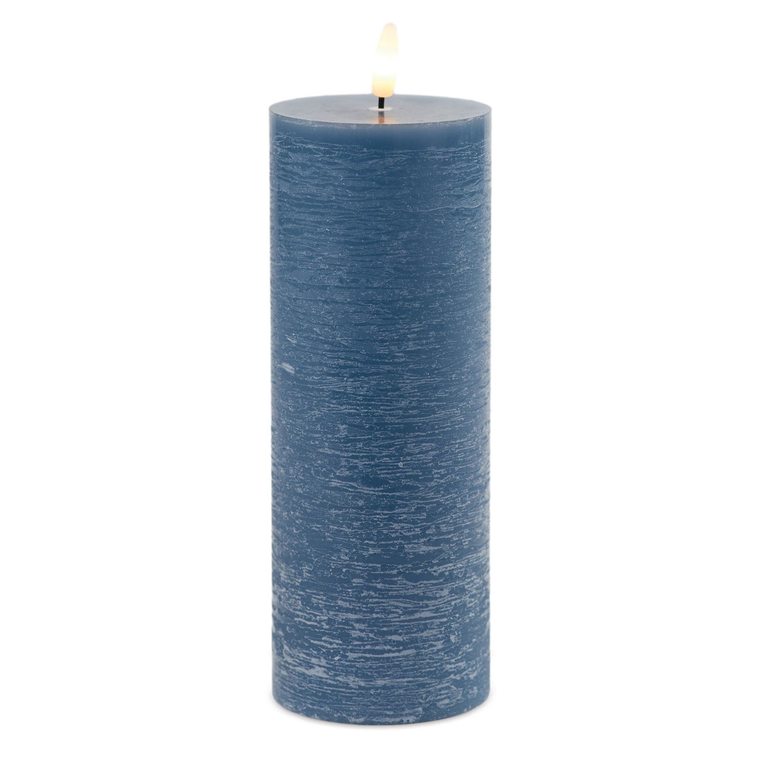 FIA Wick Blue Pillar Candle (Set of 2), BLUE, hi-res image number 0
