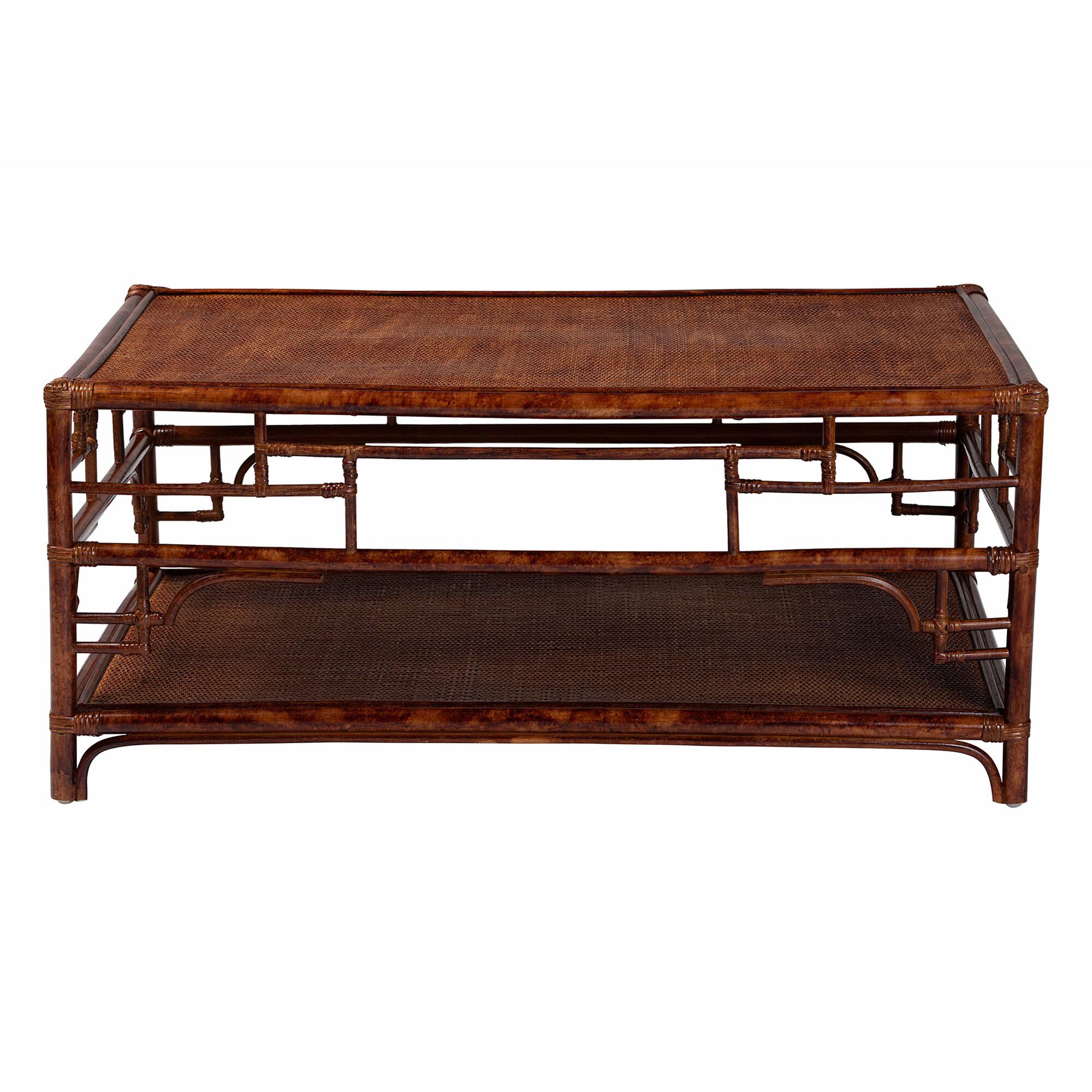 Sebalio Tortoise Natural Rattan Coffee Table, BROWN, alternate image number 2