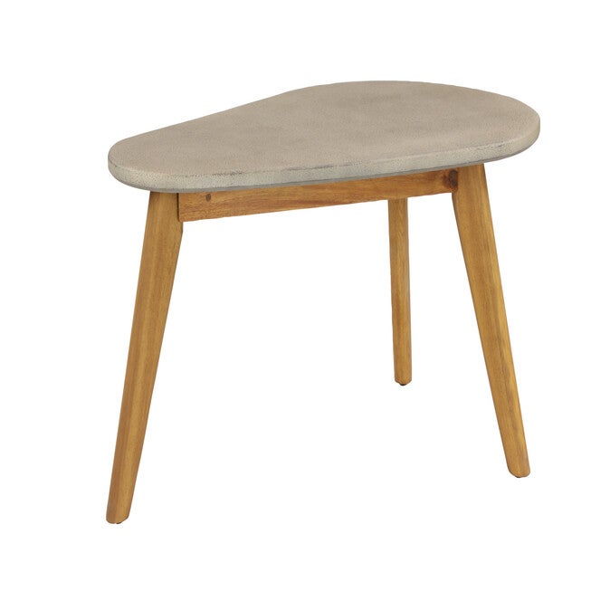 Grey Resin Modern Outdoor Accent Table, GREY, hi-res image number null